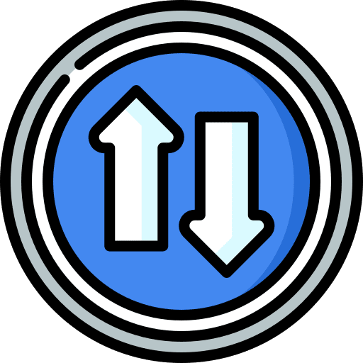 Two ways traffic sign direction road sign icon