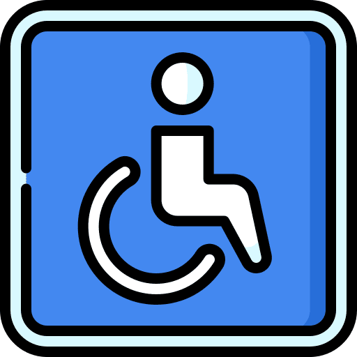 Wheelchair wheelchair accessibility signaling icon