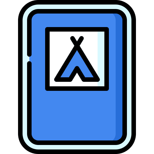 Camping rural signaling traffic sign icon