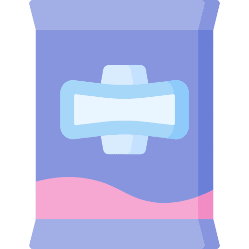 Sanitary pad sanitary pad box bag icon