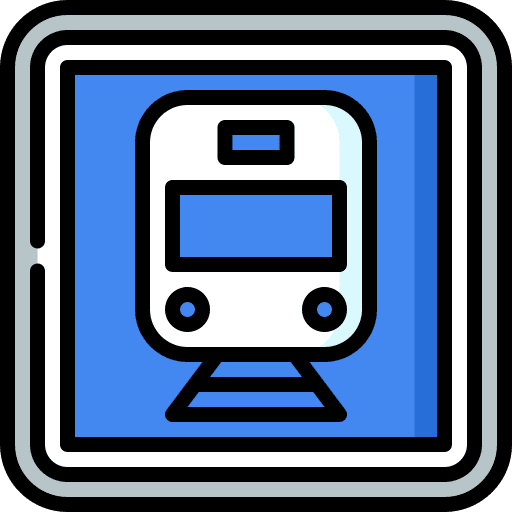 Train transport subway travel icon