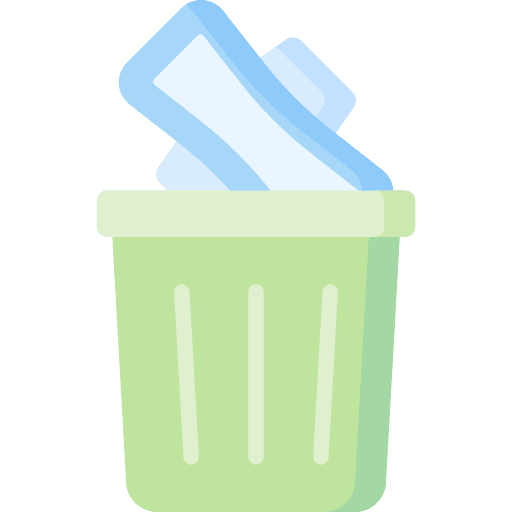 Dustbin healthcare and medical sanitary pad period icon