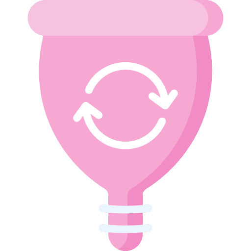 Menstrual cup hygiene reuse healthcare and medical icon