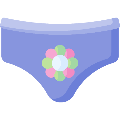 Panty clean underwear flower hygiene icon