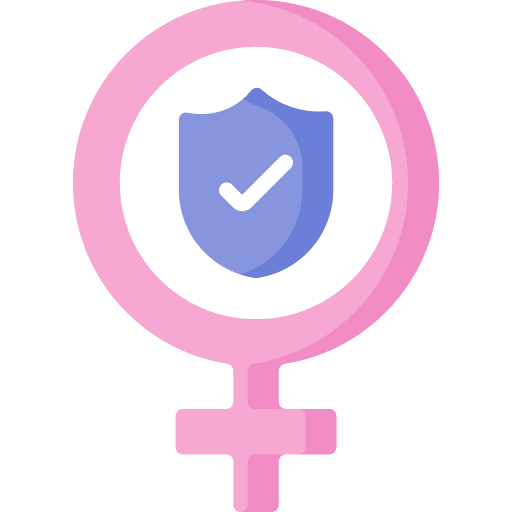 Secure shield gender protection icon