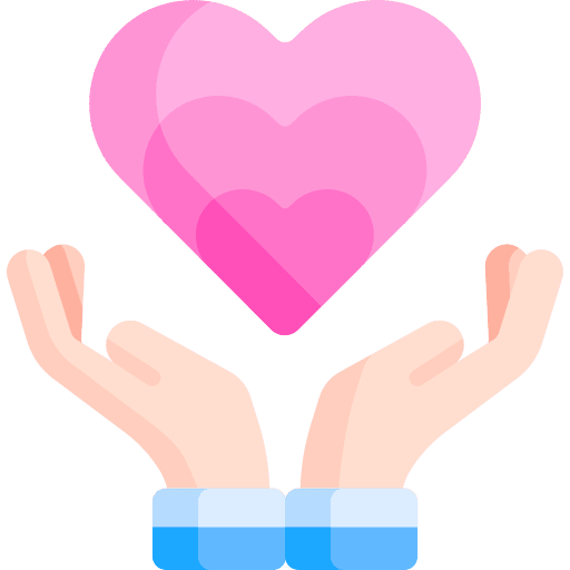 Valentines day romance hand honest icon