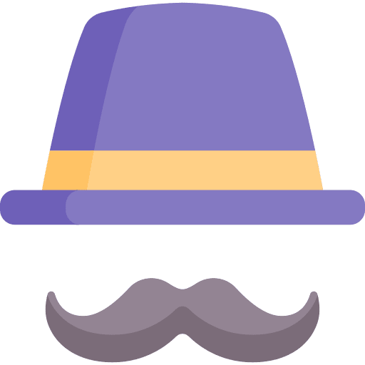 Fathers day hat love mustache icon