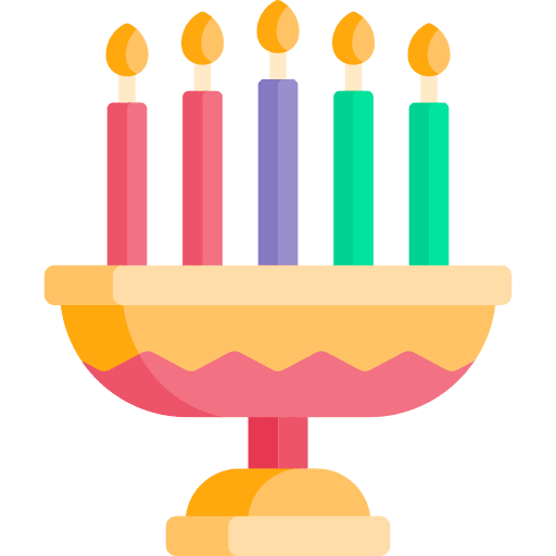 Kwanzaa cultures candle candle holder icon