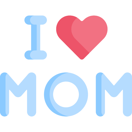Mothers day i love you greeting card communications icon