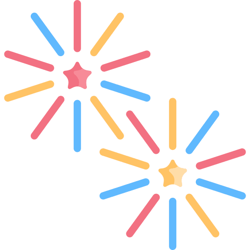 New year cultures fireworks city icon