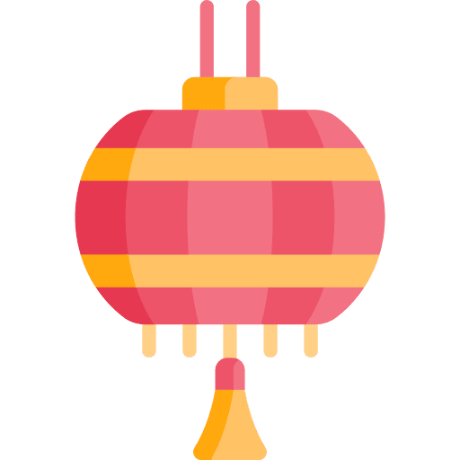 Chinese new year paper lanterns traditional celebration icon