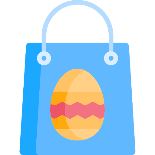 Shopping bag easter shopping bag business icon