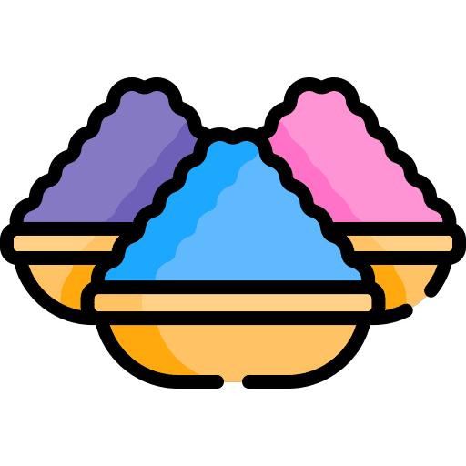 Holi festival hindu powder icon