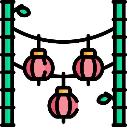 Obon obon japanese paper lanterns icon