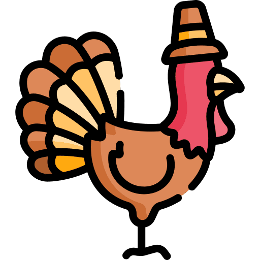 Thanksgiving animal bird farmer icon