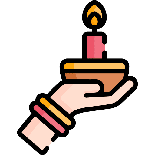 Diwali fire celebration candle icon