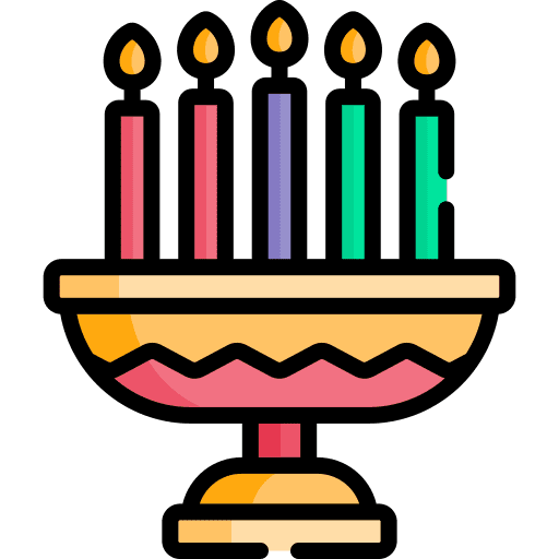 Kwanzaa candle holder candle cultures icon