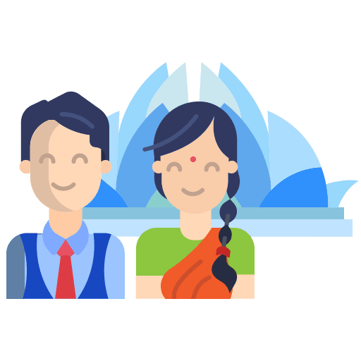 Couple people indian family icon