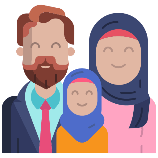 Family mother young father icon