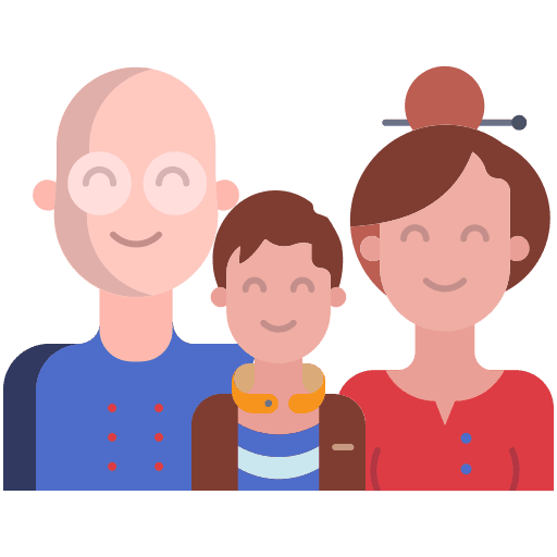 Family son parenting young icon