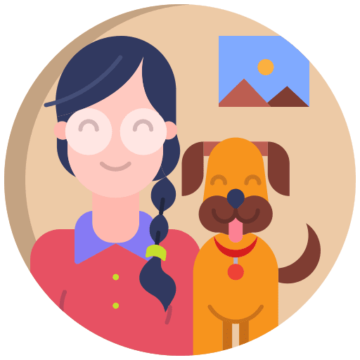 Girl user animals dog icon