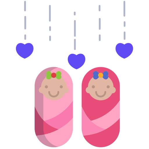 Twins brother twins sister icon