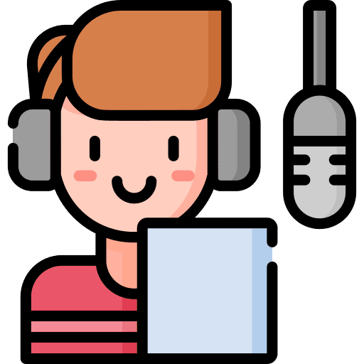 Broadcaster avatar professions and jobs people icon