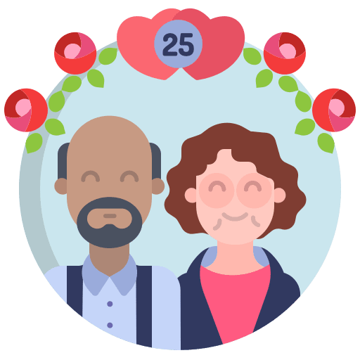 Couple old man love old people icon