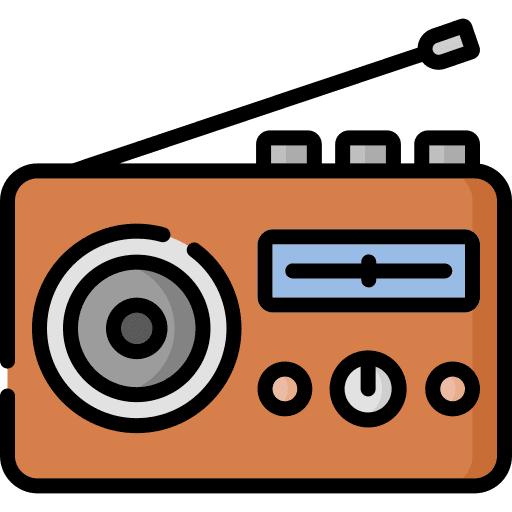 Radio electronics transistor radio icon