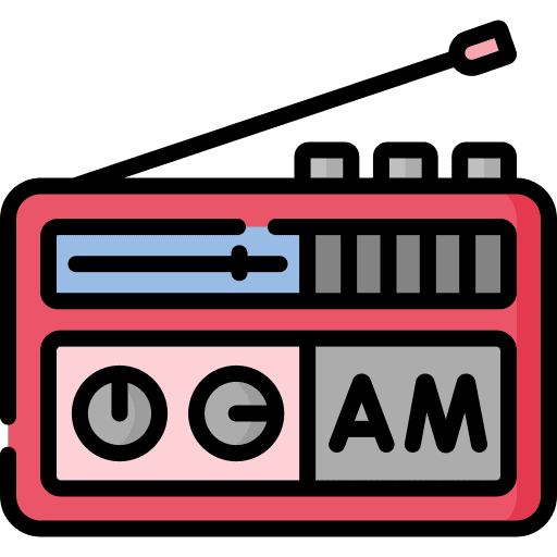 Am radio transistor antenna icon