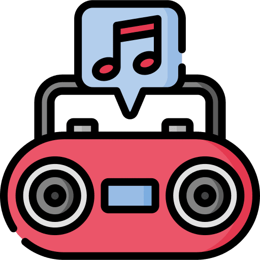Boombox retro player cassette player icon
