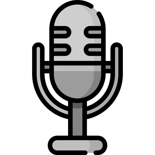 Microphone voice recording vintage electronics icon