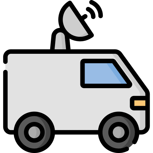 Mobile unit reporter antenna van icon