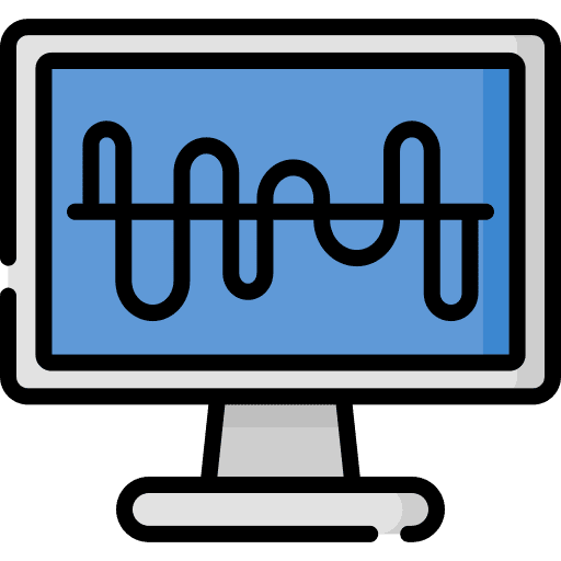 Radio waves audio waves control curve icon