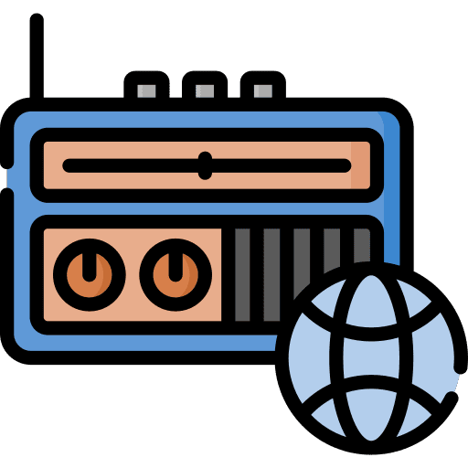 Global news electronics reciever communications icon