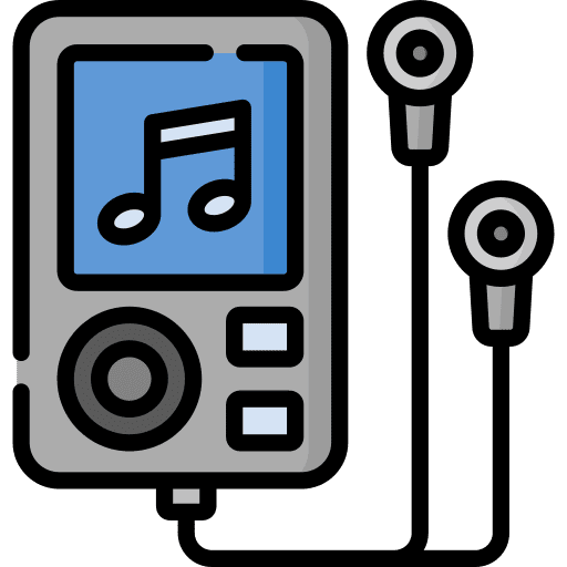 Mp3 player portable listening music player icon
