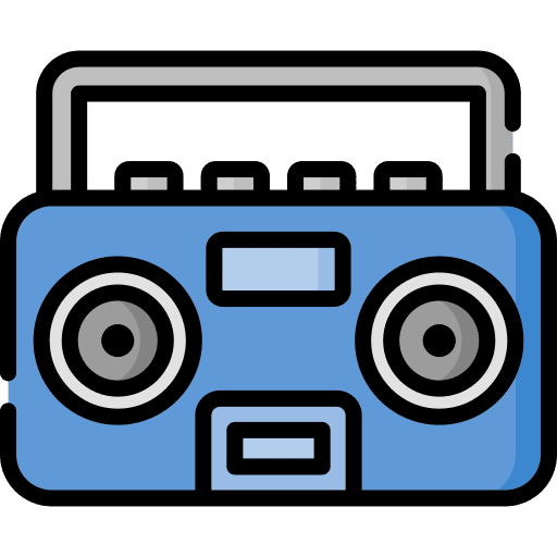 Boombox communications radio cassette electronics icon