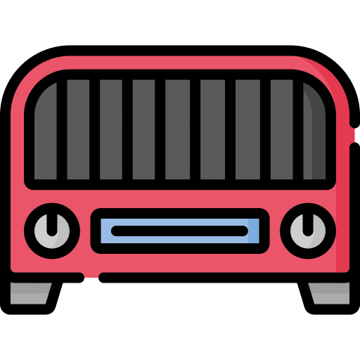 Radio news transistor radio antenna icon