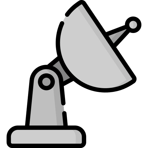 Satellite dish wireless parabolic dishes radio icon