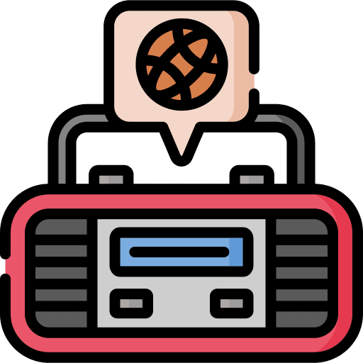 Sport program radio multimedia icon