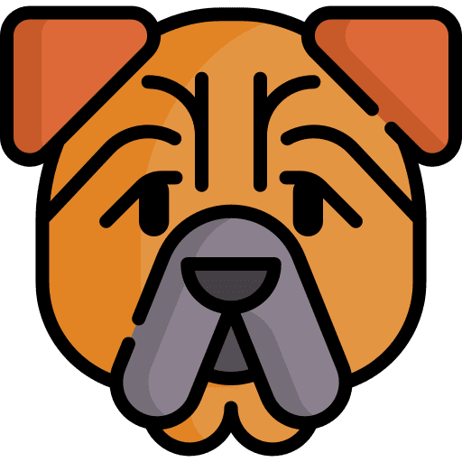 Shar pei breed pet dog icon