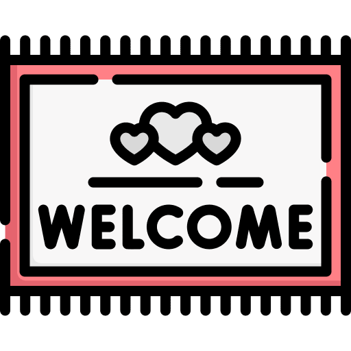 Doormat entrance doormat welcome icon