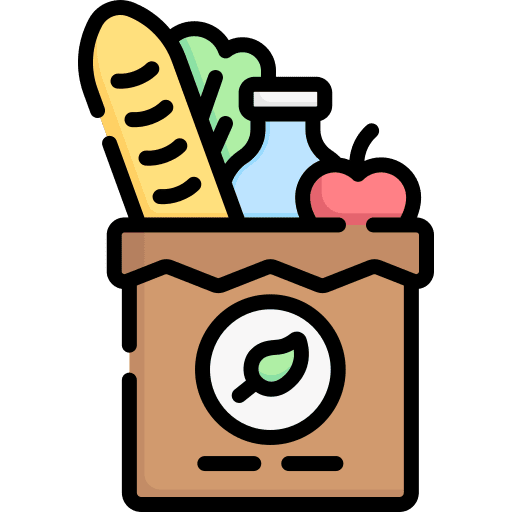 Groceries goods grocery food and restaurant icon