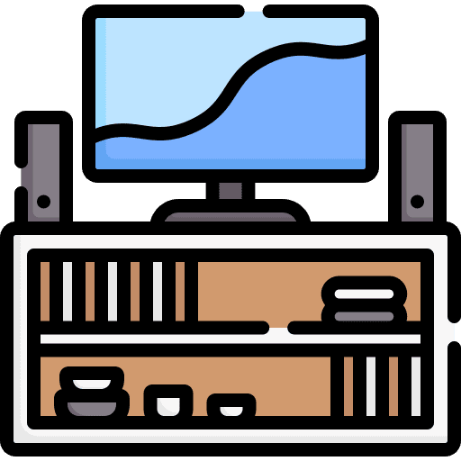 Tv furniture and household tv table television icon