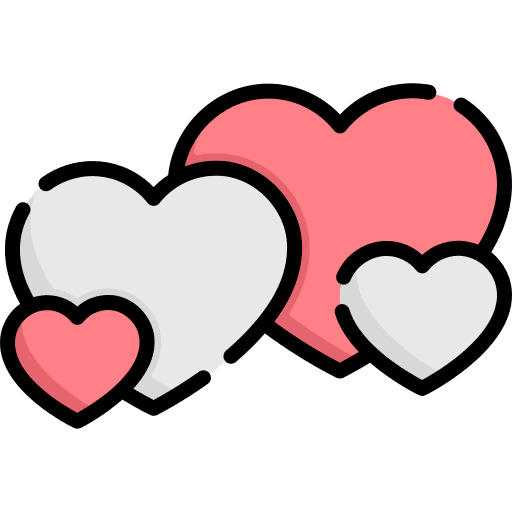 Heart loving heart valentines day icon