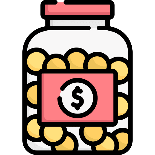 Savings financing business and finance coins icon