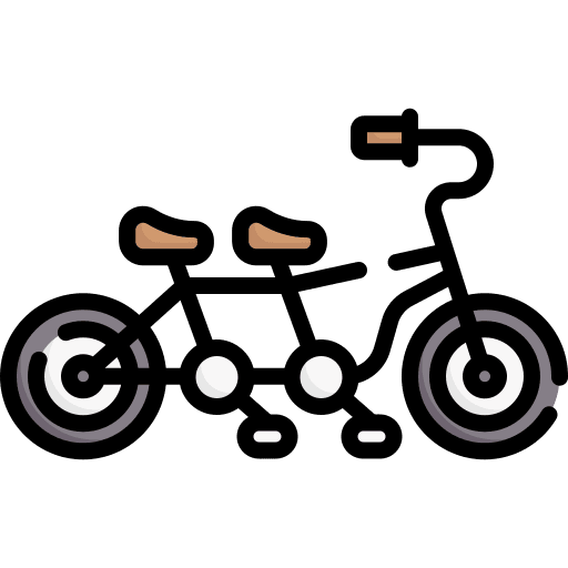 Tandem bicycle sport romantic icon