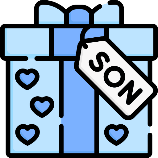 Gift birthday and party gift christmas present icon