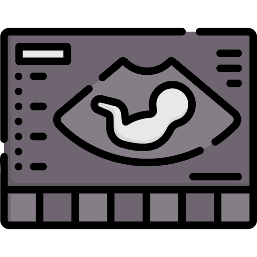 Ultrasound healthcare and medical hospital ultrasound icon