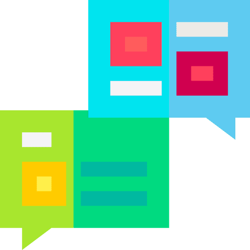 Conversation message communications speech bubble icon